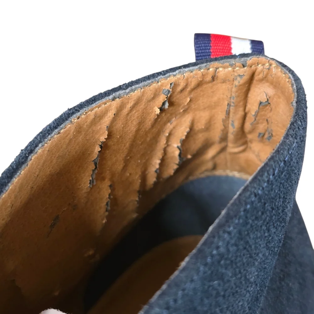 Tommy Hilfiger Men’s Blue Suede Chukka Boots Size 11 Leather Lace Up